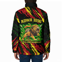 Menelik II Padded Jacket with Lion of Adwa Title, Battle of Adwa 1896 Graphic and Bold Pan-African - Wonder Print Shop