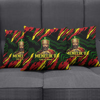 Menelik II Pillow Cover with Lion of Adwa Title, Battle of Adwa 1896 Graphic and Bold Pan-African - Wonder Print Shop