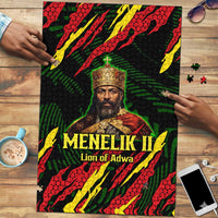 Menelik II Puzzle with Lion of Adwa Title, Battle of Adwa 1896 Graphic and Bold Pan-African - Wonder Print Shop