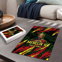 Menelik II Puzzle with Lion of Adwa Title, Battle of Adwa 1896 Graphic and Bold Pan-African - Wonder Print Shop