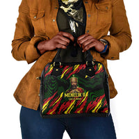 Menelik II Shoulder Handbag with Lion of Adwa Title, Battle of Adwa 1896 Graphic and Bold Pan-African - Wonder Print Shop