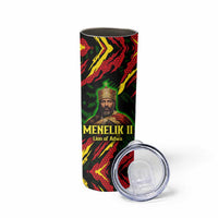 Menelik II Skinny Tumbler with Lion of Adwa Title, Battle of Adwa 1896 Graphic and Bold Pan-African - Wonder Print Shop