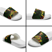 Menelik II Slide Sandals with Lion of Adwa Title, Battle of Adwa 1896 Graphic and Bold Pan-African - Wonder Print Shop