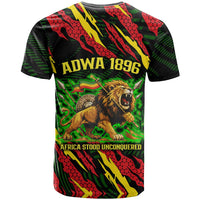 Menelik II T shirt with Lion of Adwa Title, Battle of Adwa 1896 Graphic and Bold Pan-African - Wonder Print Shop