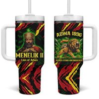Menelik II Tumbler With Handle with Lion of Adwa Title, Battle of Adwa 1896 Graphic and Bold Pan-African - Wonder Print Shop