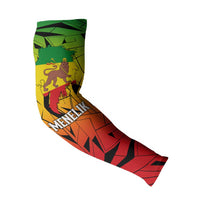 Menelik II Arm Sleeves with Crowned Portrait, Ethiopia Never Colonized Text and Pan-African Abstract - Wonder Print Shop