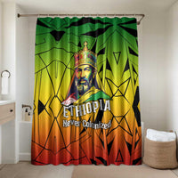 Menelik II Bathroom Set with Crowned Portrait, Ethiopia Never Colonized Text and Pan-African Abstract - Wonder Print Shop
