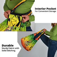 Menelik II Grocery Bag with Crowned Portrait, Ethiopia Never Colonized Text and Pan-African Abstract - Wonder Print Shop