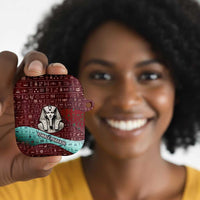 Hatshepsut AirPods Case with Pharaoh Bust Illustration, Female Pharaoh Title and Egyptian Hieroglyph - Wonder Print Shop