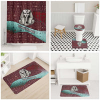 Hatshepsut Bathroom Set with Pharaoh Bust Illustration, Female Pharaoh Title and Egyptian Hieroglyph - Wonder Print Shop
