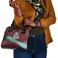 Hatshepsut Shoulder Handbag with Pharaoh Bust Illustration, Female Pharaoh Title and Egyptian Hieroglyph - Wonder Print Shop
