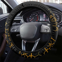 Hatshepsut Steering Wheel Cover with Royal Portrait, Pre-Colonial Empires Text and Red-Black Honeycomb - Wonder Print Shop