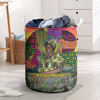 Wangari Maathai Laundry Basket Colorful Nature-Inspired Design Empowerment Quote African Print Environmental - Wonder Print Shop