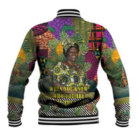 Wangari Maathai Baseball Jacket Colorful Nature-Inspired Design Empowerment Quote African Print Environmental - Wonder Print Shop