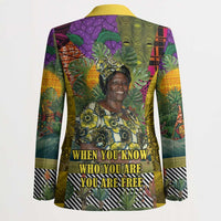 Wangari Maathai Blazer Colorful Nature-Inspired Design Empowerment Quote African Print Environmental - Wonder Print Shop