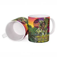 Wangari Maathai Ceramic Mug Colorful Nature-Inspired Design Empowerment Quote African Print Environmental - Wonder Print Shop