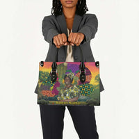 Wangari Maathai Leather Bag Colorful Nature-Inspired Design Empowerment Quote African Print Environmental - Wonder Print Shop