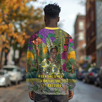Wangari Maathai Long Sleeve Shirt Colorful Nature-Inspired Design Empowerment Quote African Print Environmental - Wonder Print Shop
