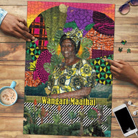 Wangari Maathai Puzzle Colorful Nature-Inspired Design Empowerment Quote African Print Environmental - Wonder Print Shop