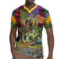 Wangari Maathai Rugby Jersey Colorful Nature-Inspired Design Empowerment Quote African Print Environmental - Wonder Print Shop