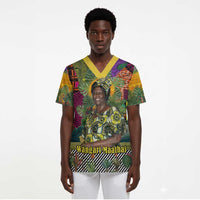 Wangari Maathai Scrub Top Colorful Nature-Inspired Design Empowerment Quote African Print Environmental - Wonder Print Shop