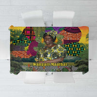 Wangari Maathai Tablecloth Colorful Nature-Inspired Design Empowerment Quote African Print Environmental - Wonder Print Shop