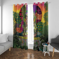 Wangari Maathai Window Curtain Colorful Nature-Inspired Design Empowerment Quote African Print Environmental - Wonder Print Shop