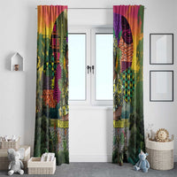 Wangari Maathai Window Curtain Colorful Nature-Inspired Design Empowerment Quote African Print Environmental - Wonder Print Shop