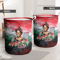 Wangari Maathai Laundry Basket Kenyan Flag Watercolor Style - Environmental Quote Planting Trees Tribute Eco-Activism - Wonder Print Shop