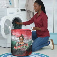 Wangari Maathai Laundry Basket Kenyan Flag Watercolor Style - Environmental Quote Planting Trees Tribute Eco-Activism - Wonder Print Shop