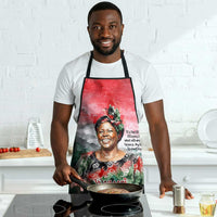 Wangari Maathai Apron Kenyan Flag Watercolor Style - Environmental Quote Planting Trees Tribute Eco-Activism - Wonder Print Shop