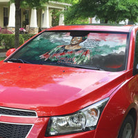 Wangari Maathai Auto Sun Shade Kenyan Flag Watercolor Style - Environmental Quote Planting Trees Tribute Eco-Activism - Wonder Print Shop