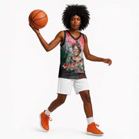 Wangari Maathai Basketball Jersey Kenyan Flag Watercolor Style - Environmental Quote Planting Trees Tribute Eco-Activism - Wonder Print Shop