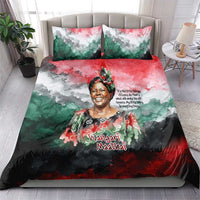 Wangari Maathai Bedding Set Kenyan Flag Watercolor Style - Environmental Quote Planting Trees Tribute Eco-Activism - Wonder Print Shop