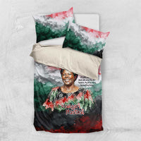Wangari Maathai Bedding Set Kenyan Flag Watercolor Style - Environmental Quote Planting Trees Tribute Eco-Activism - Wonder Print Shop