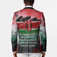 Wangari Maathai Blazer Kenyan Flag Watercolor Style - Environmental Quote Planting Trees Tribute Eco-Activism - Wonder Print Shop