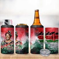 Wangari Maathai 4 in 1 Can Cooler Tumbler Kenyan Flag Watercolor Style - Environmental Quote Planting Trees Tribute Eco-Activism - Wonder Print Shop