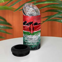 Wangari Maathai 4 in 1 Can Cooler Tumbler Kenyan Flag Watercolor Style - Environmental Quote Planting Trees Tribute Eco-Activism - Wonder Print Shop
