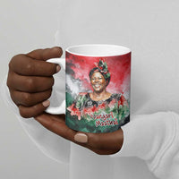 Wangari Maathai Ceramic Mug Kenyan Flag Watercolor Style - Environmental Quote Planting Trees Tribute Eco-Activism - Wonder Print Shop