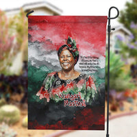 Wangari Maathai Garden Flag Kenyan Flag Watercolor Style - Environmental Quote Planting Trees Tribute Eco-Activism - Wonder Print Shop