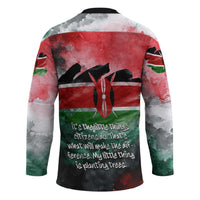 Wangari Maathai Hockey Jersey Kenyan Flag Watercolor Style - Environmental Quote Planting Trees Tribute Eco-Activism - Wonder Print Shop