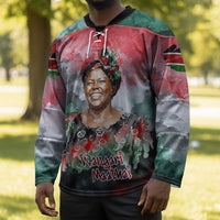 Wangari Maathai Hockey Jersey Kenyan Flag Watercolor Style - Environmental Quote Planting Trees Tribute Eco-Activism - Wonder Print Shop