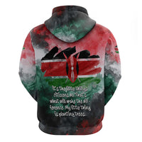 Wangari Maathai Hoodie Kenyan Flag Watercolor Style - Environmental Quote Planting Trees Tribute Eco-Activism - Wonder Print Shop