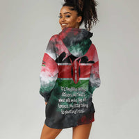 Wangari Maathai Hoodie Dress Kenyan Flag Watercolor Style - Environmental Quote Planting Trees Tribute Eco-Activism - Wonder Print Shop