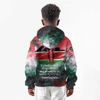 Wangari Maathai Kid Hoodie Kenyan Flag Watercolor Style - Environmental Quote Planting Trees Tribute Eco-Activism - Wonder Print Shop