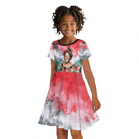 Wangari Maathai Kid Short Sleeve Dress Kenyan Flag Watercolor Style - Environmental Quote Planting Trees Tribute Eco-Activism - Wonder Print Shop