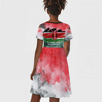 Wangari Maathai Kid Short Sleeve Dress Kenyan Flag Watercolor Style - Environmental Quote Planting Trees Tribute Eco-Activism - Wonder Print Shop