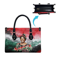 Wangari Maathai Leather Bag Kenyan Flag Watercolor Style - Environmental Quote Planting Trees Tribute Eco-Activism - Wonder Print Shop