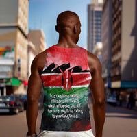 Wangari Maathai Men Tank Top Kenyan Flag Watercolor Style - Environmental Quote Planting Trees Tribute Eco-Activism - Wonder Print Shop
