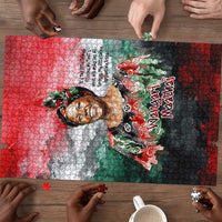 Wangari Maathai Puzzle Kenyan Flag Watercolor Style - Environmental Quote Planting Trees Tribute Eco-Activism - Wonder Print Shop